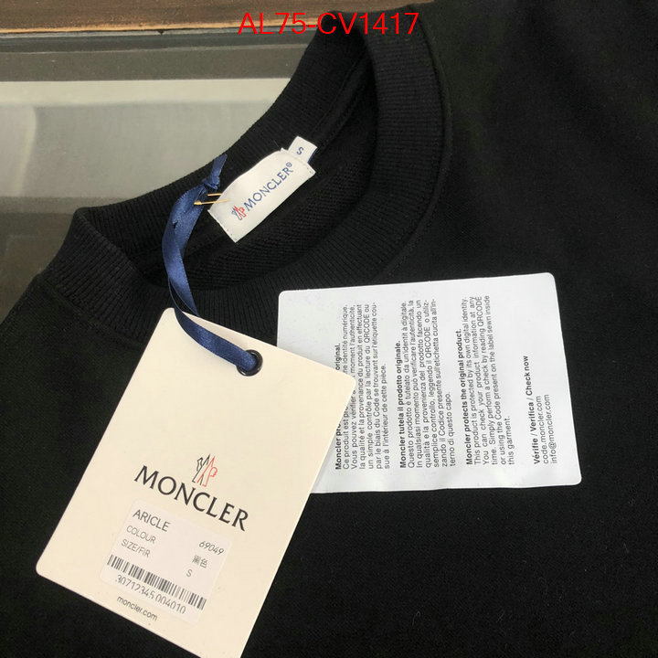 Clothing-Moncler buy cheap ID: CV1417 $: 75USD