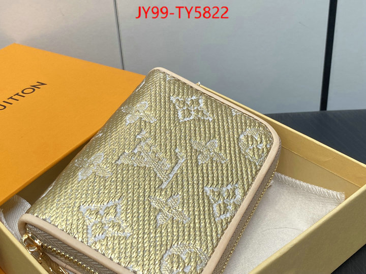 LV Bags(TOP)-Wallet top fake designer ID: TY5822 $: 99USD