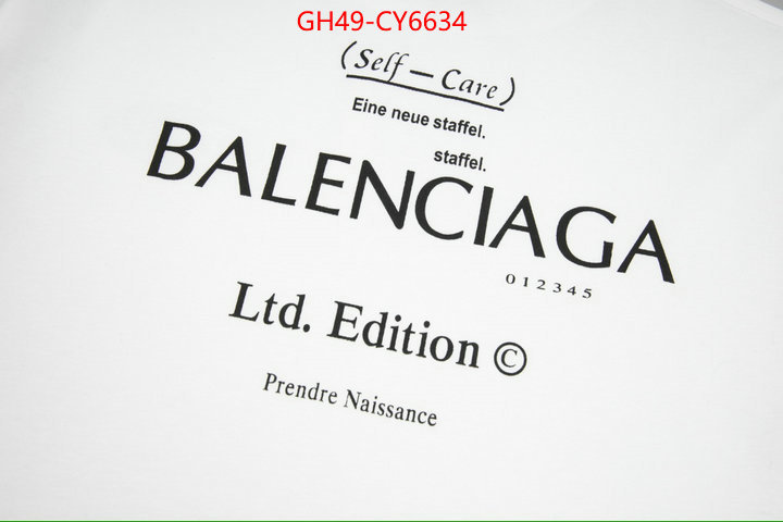 Clothing-Balenciaga designer wholesale replica ID: CY6634 $: 49USD