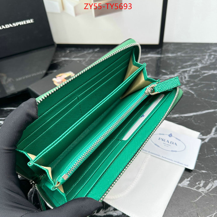 Prada Bags (4A)-Wallet aaaaa replica designer ID: TY5693 $: 55USD