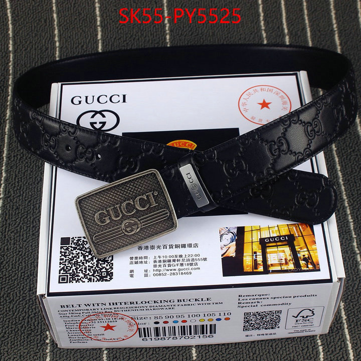 Belts-Gucci designer replica ID: PY5525 $: 55USD