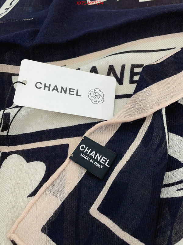 Scarf-Chanel what's the best place to buy replica ID: MY7574 $: 75USD