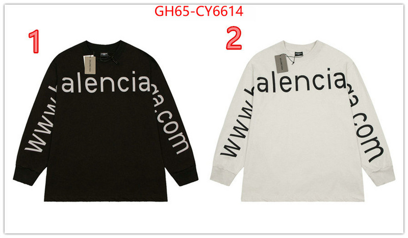 Clothing-Balenciaga top brands like ID: CY6614 $: 65USD