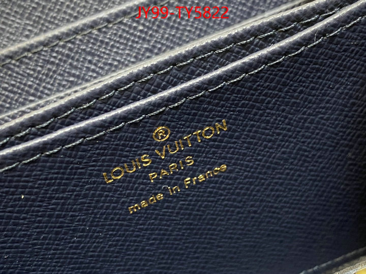 LV Bags(TOP)-Wallet top fake designer ID: TY5822 $: 99USD