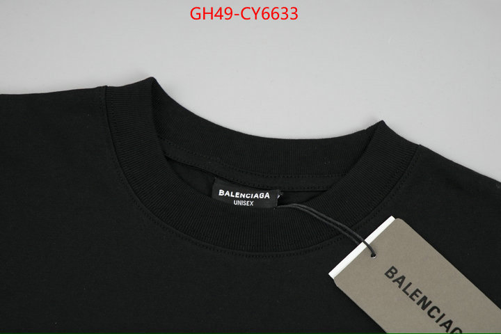 Clothing-Balenciaga replica wholesale ID: CY6633 $: 49USD