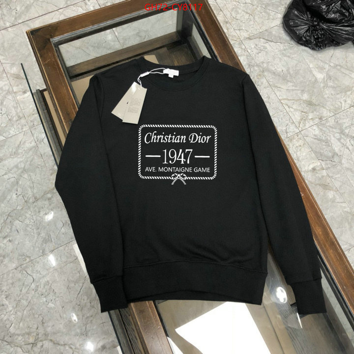 Clothing-Dior 2023 aaaaa replica customize ID: CY8117 $: 72USD