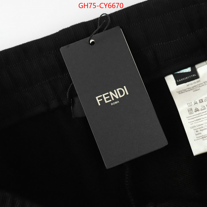 Clothing-Fendi top quality ID: CY6670 $: 75USD