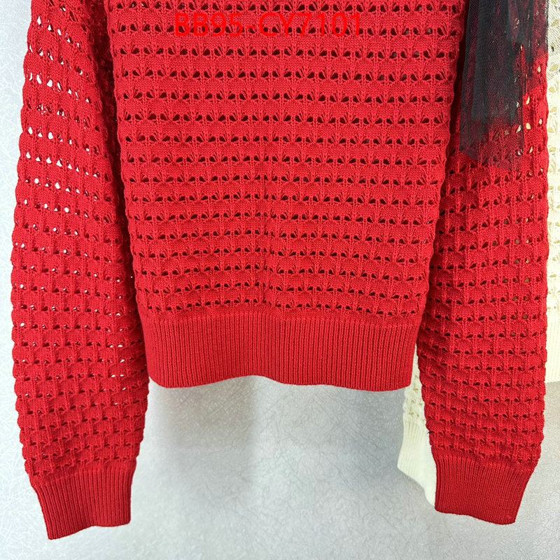 Clothing-Valentino designer replica ID: CY7101 $: 95USD