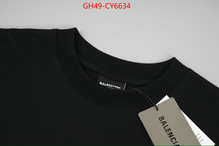 Clothing-Balenciaga designer wholesale replica ID: CY6634 $: 49USD