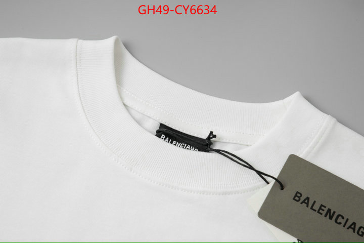 Clothing-Balenciaga designer wholesale replica ID: CY6634 $: 49USD