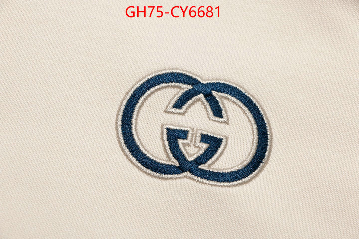 Clothing-Gucci replica best ID: CY6681 $: 75USD