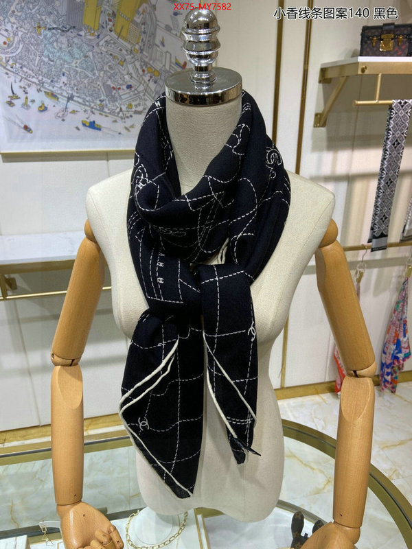 Scarf-Chanel wholesale designer shop ID: MY7582 $: 75USD