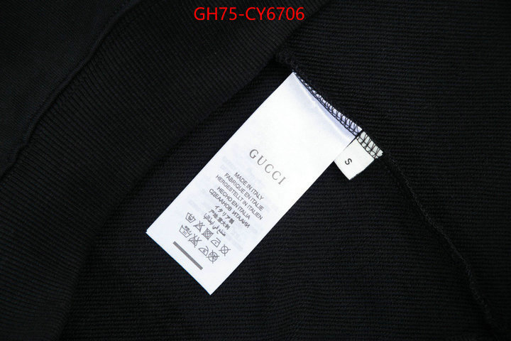 Clothing-Gucci fake high quality ID: CY6706 $: 75USD