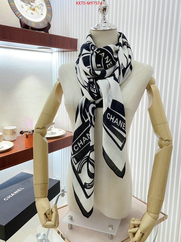 Scarf-Chanel what's the best place to buy replica ID: MY7574 $: 75USD