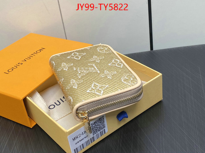 LV Bags(TOP)-Wallet top fake designer ID: TY5822 $: 99USD