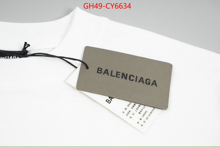 Clothing-Balenciaga designer wholesale replica ID: CY6634 $: 49USD