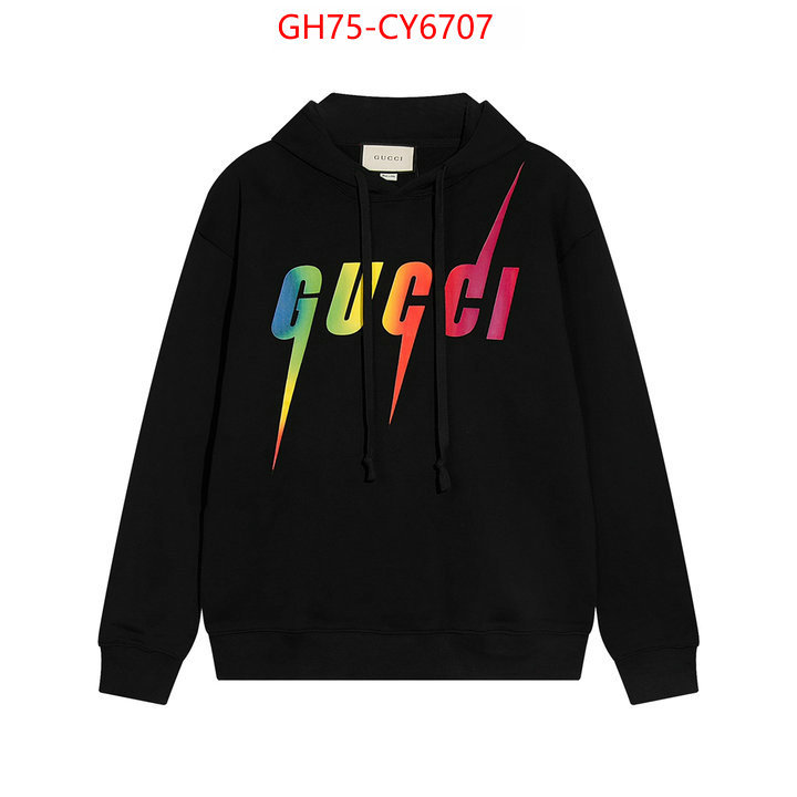 Clothing-Gucci 1:1 replica wholesale ID: CY6707 $: 75USD