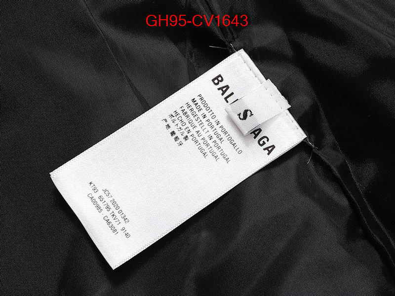 Clothing-Balenciaga replica for cheap ID: CV1643 $: 95USD