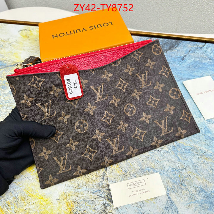 LV Bags(4A)-Wallet wholesale designer shop ID: TY8752 $: 42USD