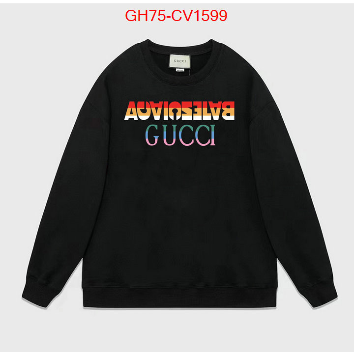 Clothing-Gucci 2023 perfect replica designer ID: CV1599 $: 75USD