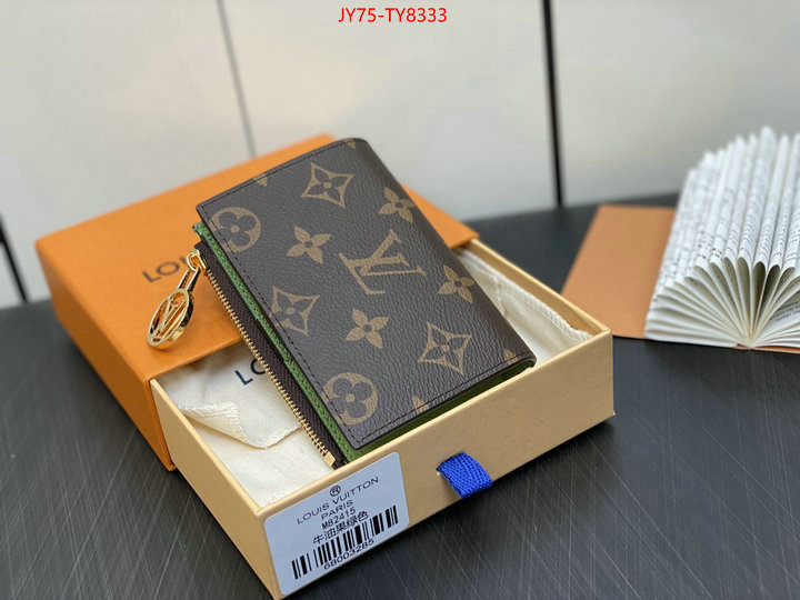 LV Bags(TOP)-Wallet 2023 aaaaa replica customize ID: TY8333 $: 75USD