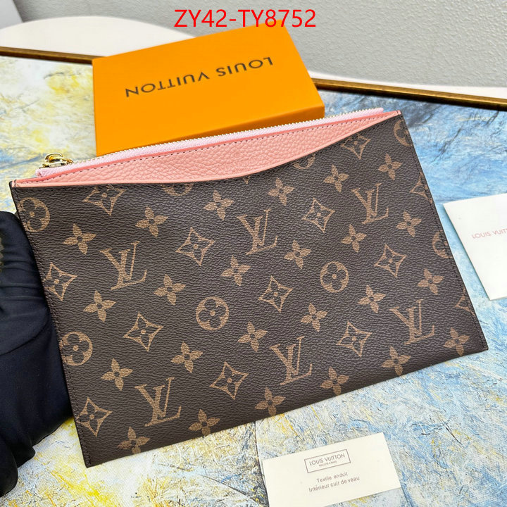 LV Bags(4A)-Wallet wholesale designer shop ID: TY8752 $: 42USD