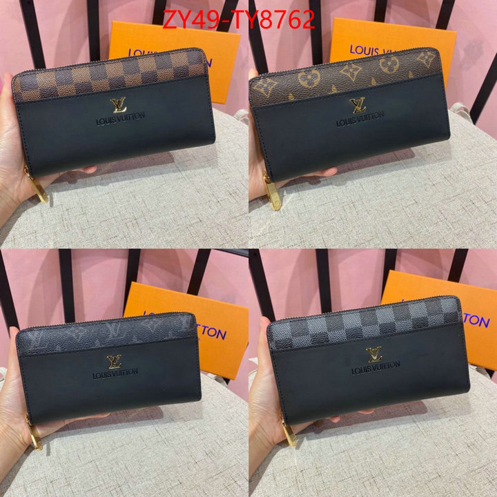 LV Bags(4A)-Wallet replica aaaaa+ designer ID: TY8762 $: 49USD