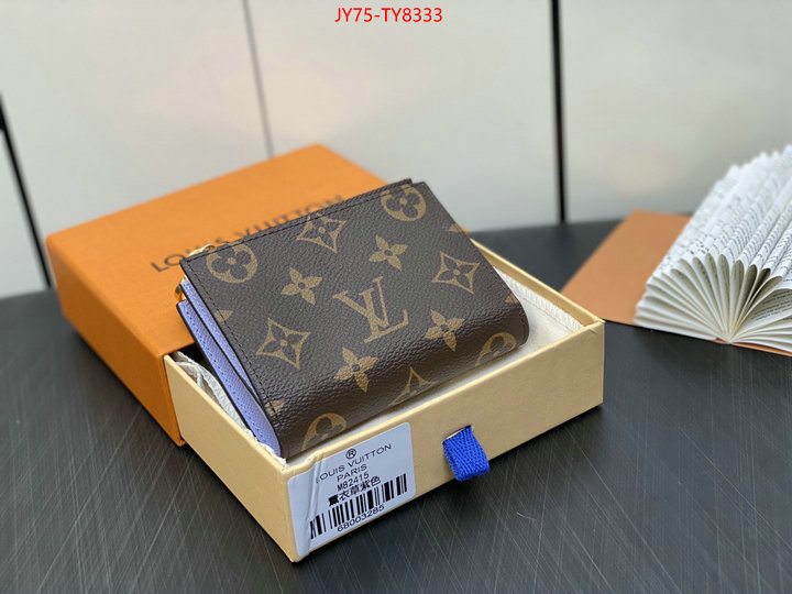 LV Bags(TOP)-Wallet 2023 aaaaa replica customize ID: TY8333 $: 75USD