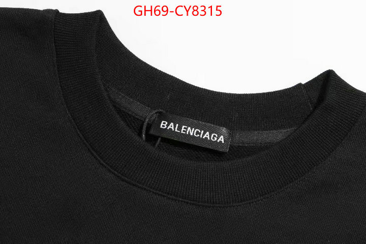 Clothing-Balenciaga best quality replica ID: CY8315 $: 69USD