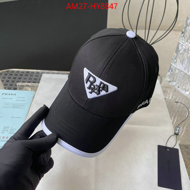 Cap (Hat)-Prada luxury 7 star replica ID: HY8847 $: 27USD