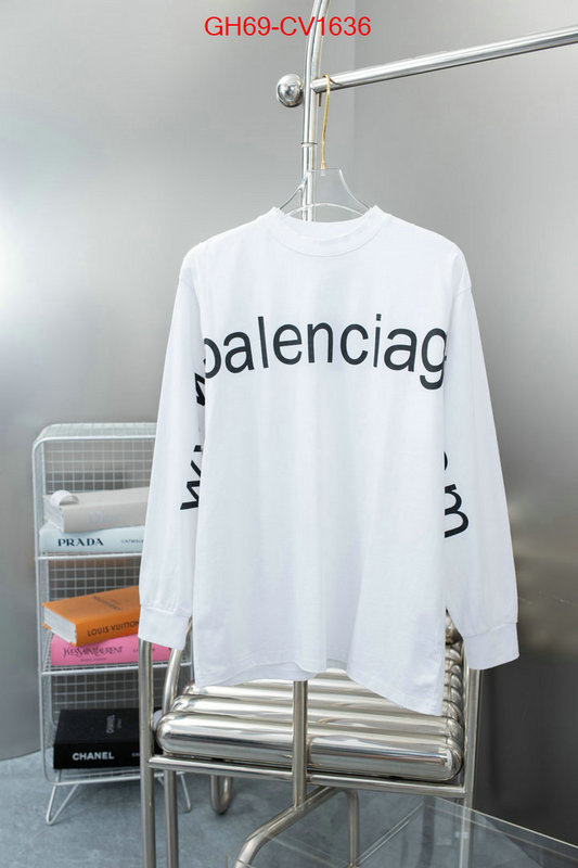 Clothing-Balenciaga what is a counter quality ID: CV1636 $: 69USD