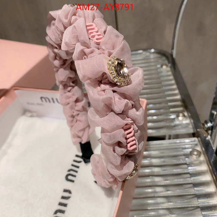 Hair band-MIU MIU same as original ID: AY8791 $: 27USD