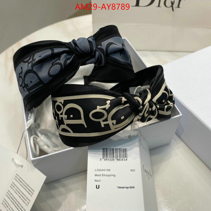 Hair band-Dior fake ID: AY8789 $: 29USD