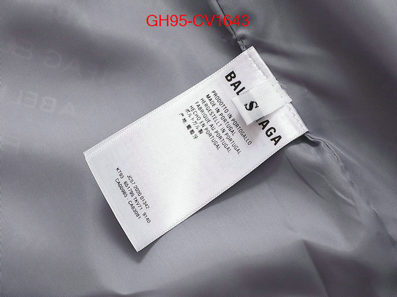 Clothing-Balenciaga replica for cheap ID: CV1643 $: 95USD