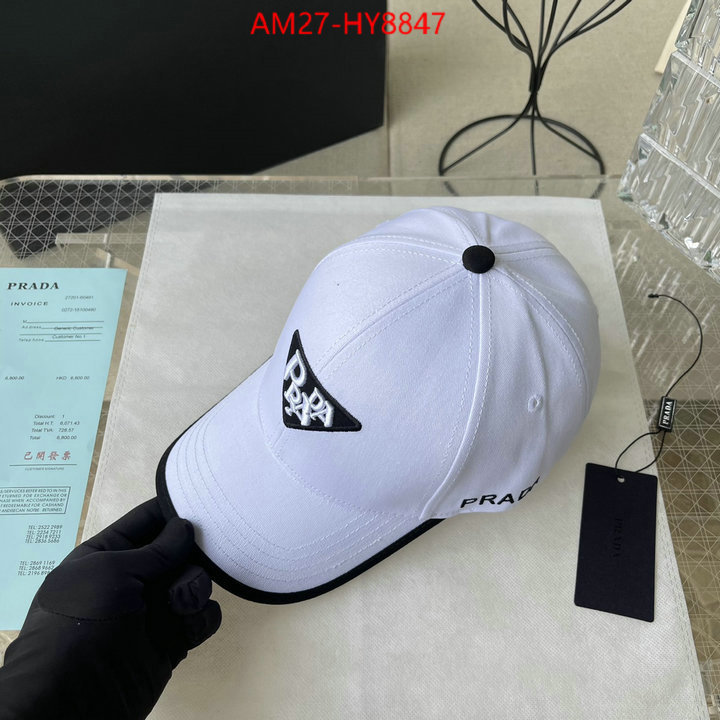 Cap (Hat)-Prada luxury 7 star replica ID: HY8847 $: 27USD