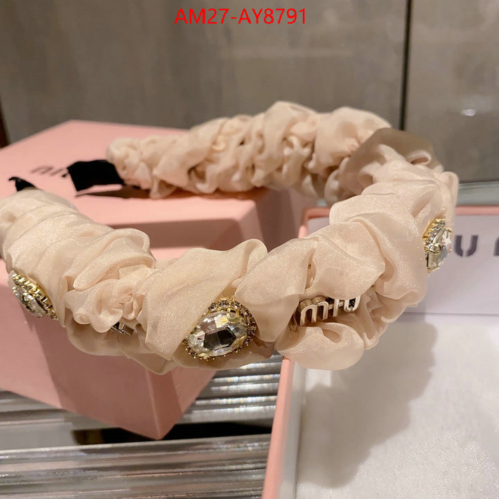 Hair band-MIU MIU same as original ID: AY8791 $: 27USD