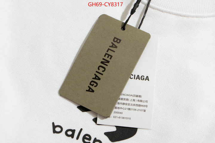 Clothing-Balenciaga fashion designer ID: CY8317 $: 69USD