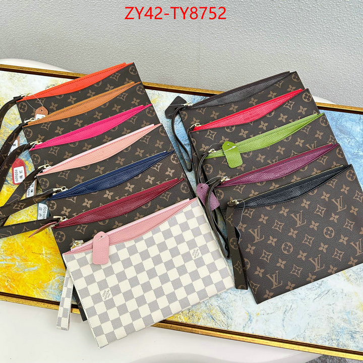 LV Bags(4A)-Wallet wholesale designer shop ID: TY8752 $: 42USD