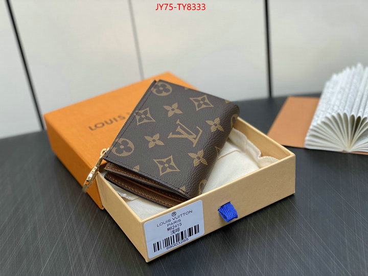 LV Bags(TOP)-Wallet 2023 aaaaa replica customize ID: TY8333 $: 75USD