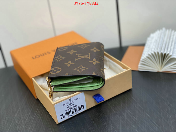 LV Bags(TOP)-Wallet 2023 aaaaa replica customize ID: TY8333 $: 75USD