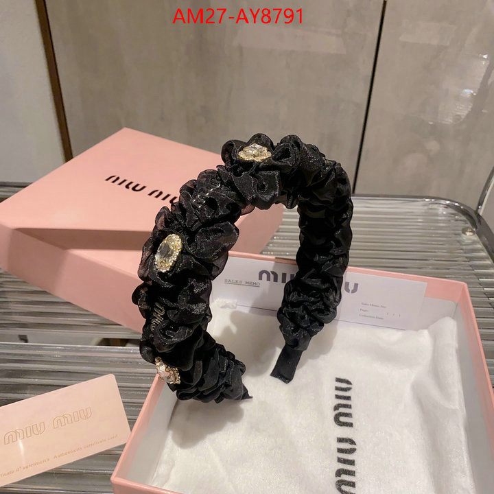 Hair band-MIU MIU same as original ID: AY8791 $: 27USD