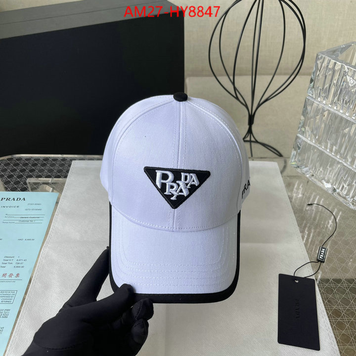 Cap (Hat)-Prada luxury 7 star replica ID: HY8847 $: 27USD