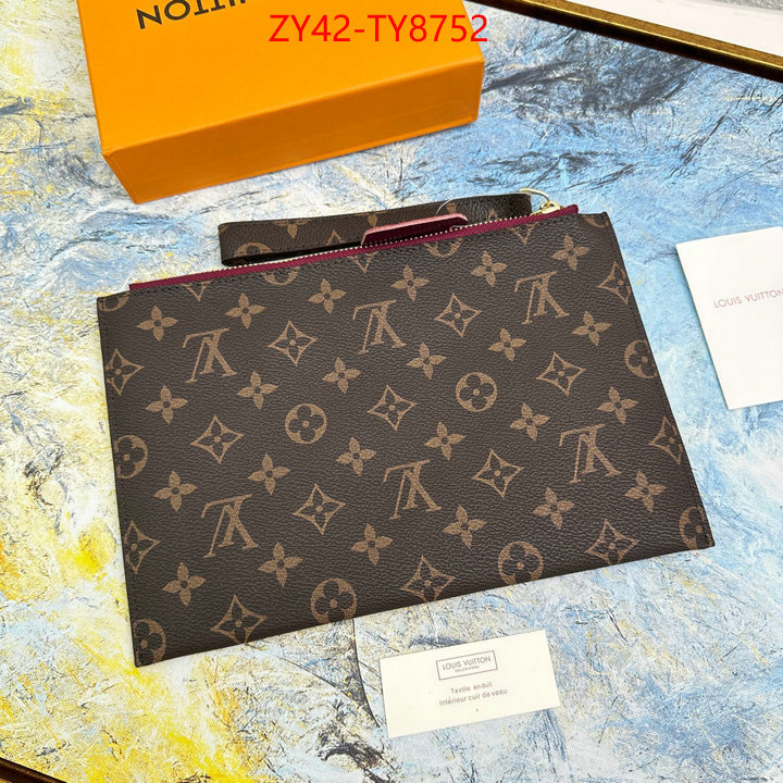 LV Bags(4A)-Wallet wholesale designer shop ID: TY8752 $: 42USD