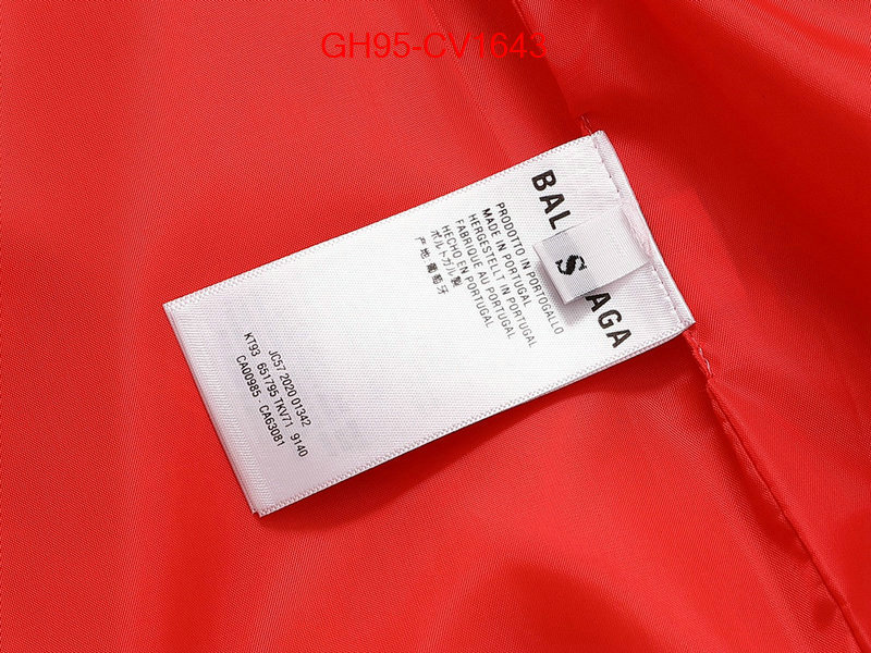 Clothing-Balenciaga replica for cheap ID: CV1643 $: 95USD