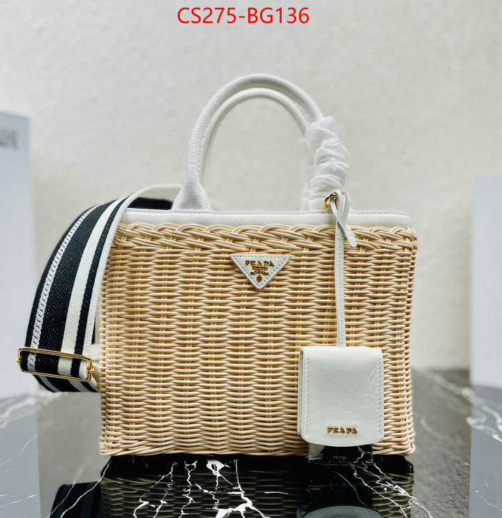 Prada Bags (TOP)-Handbag- shop cheap high quality 1:1 replica ID: BG136 $: 275USD