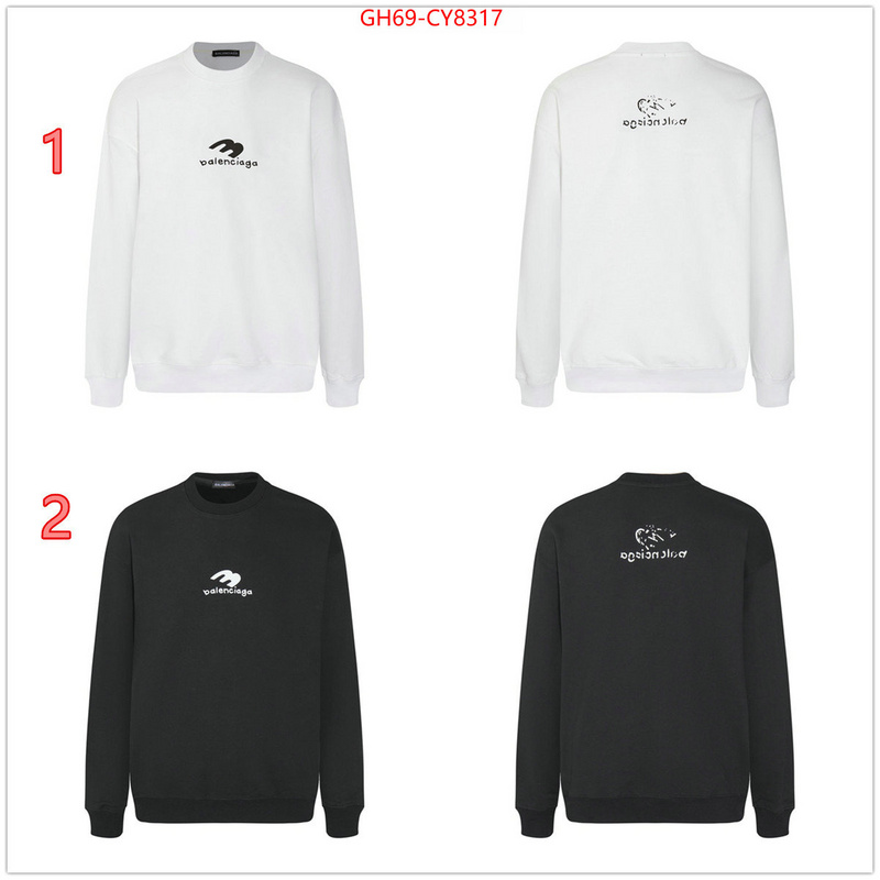 Clothing-Balenciaga fashion designer ID: CY8317 $: 69USD