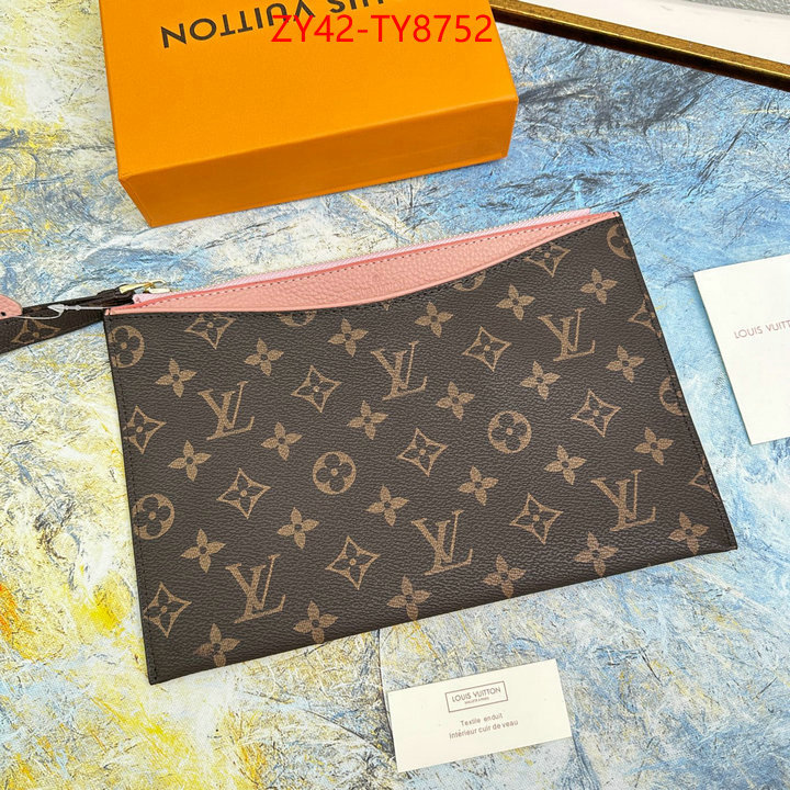 LV Bags(4A)-Wallet wholesale designer shop ID: TY8752 $: 42USD