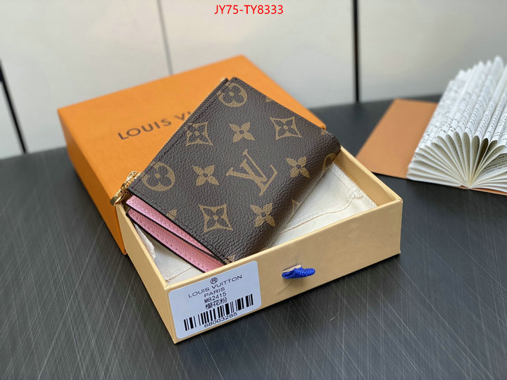 LV Bags(TOP)-Wallet 2023 aaaaa replica customize ID: TY8333 $: 75USD