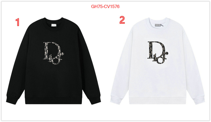 Clothing-Dior wholesale designer shop ID: CV1576 $: 75USD