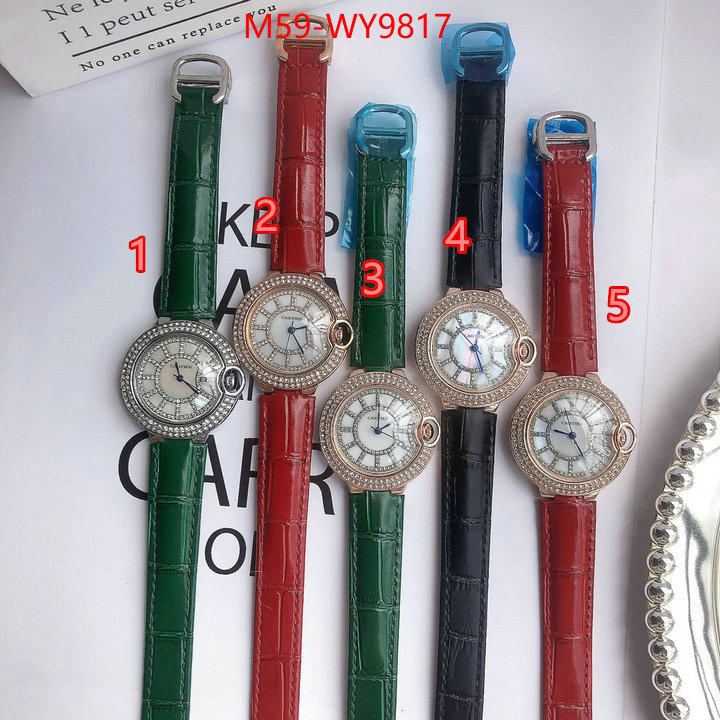 Watch(4A)-Cartier designer fake ID: WY9817 $: 59USD